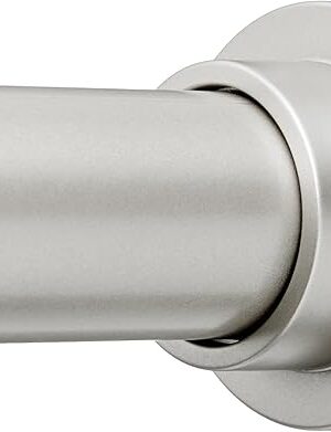 Amazon Basics Adjustable Indoor Outdoor Tension Curtain Rod, 54-90" Length, Nickel