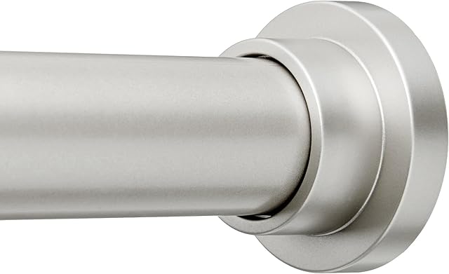 Amazon Basics Adjustable Indoor Outdoor Tension Curtain Rod, 54-90" Length, Nickel