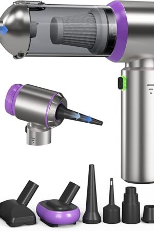 Car Vacuum Portable Cordless, 22000PA High Power handheld Vacuum Cleaner with Brushless Motor,11 in 1 Mini Hand Held Vacuum Cordless Rechargeable Air Duster/Blower/Pump for Car, Home, Pet, Office
