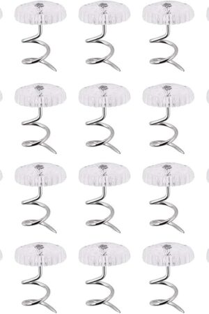Akstore 20 Pcs Bed Skirt Pins Clear Heads Twist Pins for Upholstery, Slipcovers and Bedskirts, Bedskirt Pins (20PCS)
