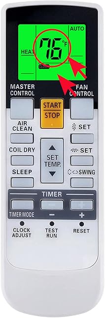 Replacement for Fujitsu Air Conditioner Remote Control Ar-Rah2u Ar-Rah1u Ar-Rae2u Ar-Rae1u Ar-Ry3 Ar-Ry4 Ar-Ry5 Ar-Ry6 Ar-Ry7 Ar-Ry10 Ar-Ry11 Ar-Ry12 Ar-Ry14 Ar-Ry15 Ar-Ry16 Ar-Ry17 Ar-Ry19 ... A