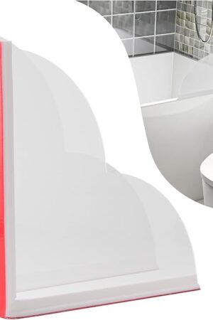 2 Pack Large Shower Splash Guard for Walk in Shower, Upgrade 9.25 x 9.25 In Bath Tub Splash Guards, Shower Corner Bathtub Water Blocker, Waterproof Shower Accessories to Keep Water in Shower