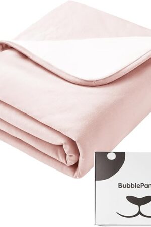 BubblePanda Rayon Made from Bamboo Baby Blanket for Boys Girls Neutral Soft Crib Blanket Toddler Quilt Comforter Newborn Nursery 30 x 40 Inch Pink