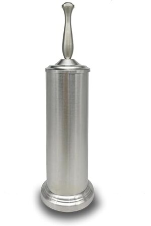 Brushed Nickel Toilet Bowl Brush with Holder, Durable Bathroom Cleaning Tool, Modern Design for Easy Toilet Maintenance, Bathroom Cleaner Brush for Efficient Cleaning and Hygiene