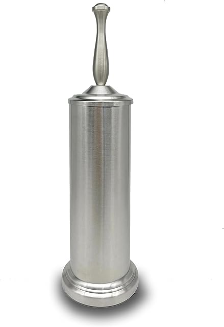 Brushed Nickel Toilet Bowl Brush with Holder, Durable Bathroom Cleaning Tool, Modern Design for Easy Toilet Maintenance, Bathroom Cleaner Brush for Efficient Cleaning and Hygiene