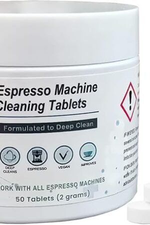 Coffee Machine Cleaner Tablets(50 Counts), Descaling Solution for Nespres.., Keurig, Ninja, Delonghi, Miele & More - Removes Limescale, Residue & Oil Buildup for Universal & Espresso Coffee Makers