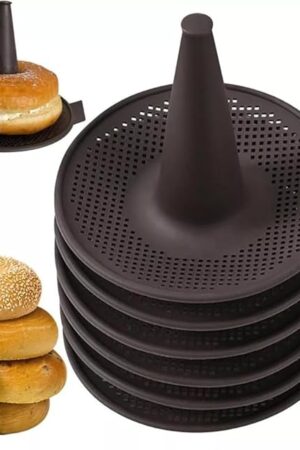 Donut Mold for Baking,Donut Pans Set,6 Pieces Pastry Molds for Bagel and Doughnut Cake Pans (6pcs,Coffee)