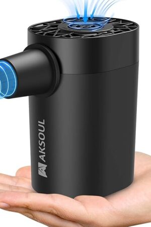 AKSOUL Portable Air Pump for Inflatables: Electric Pumps for Air Mattress Air Bed Pool Floats Raft (Basic & Tiny & Upgraded)