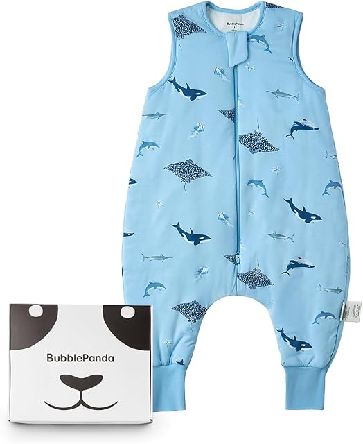 BubblePanda Rayon Made from Bamboo Toddler Sleep Sack with Feet 12-24 Months 1.0 Tog Ultra Soft Toddler Sleeping Sack 1t-2t Sleep Bag Walker Quilted Wearable Blanket with Legs 2-Way Zipper Lightweight