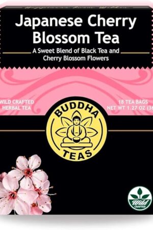 Buddha Teas Japanese Cherry Blossom Tea - OU Kosher, 18 Bleach-Free Tea Bags