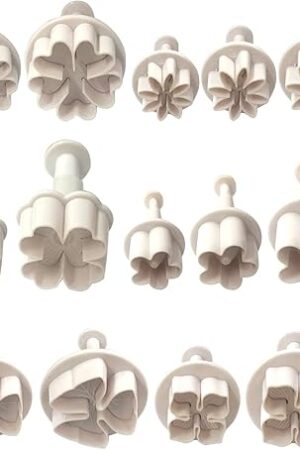 Cookie Cutters Plunger Cutter Cake Decorating Supplies Fondant Molds White Daisy Hydrangea Five-petaled Flowers Lucky Grass Four-petaled Flowers Love Five-petaled