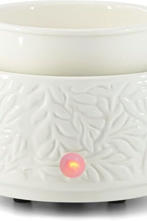 Wax Melt Warmer,Electric 3-in-1 Wax Melter,Ceramic Candle Wax Warmer Burner for Scented Waxs,Candle Warmer Scent Oil Burner Home Aromatherapy-White