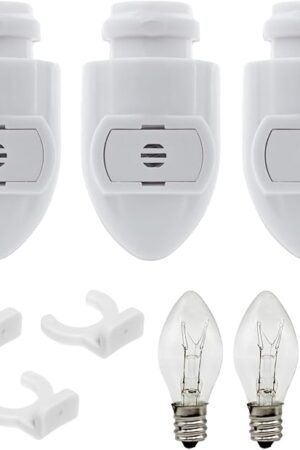 Creative Hobbies White Plug in Night Light Module Pack of 3