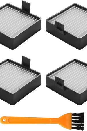 A32VC04 Filter Compatible with Ryobi Hand Vacuum Filter P712 P713 P714K Replace 019484001007 533907001 Vacuum & Dust Collector Filters,Air Filter Support Assembly 4 Pack and 1 Brush