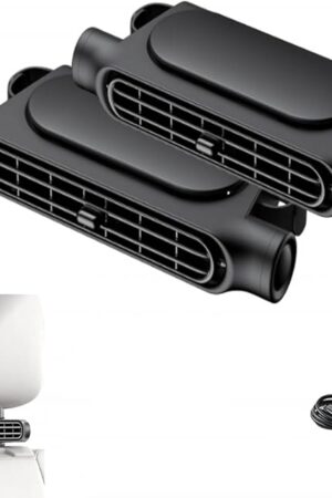 2pcs Cars Headrest Fans, Fan for Cars Back Seats, Rear SeatFan，Cars Cooling Fanfor Back Seats Seat Car Fan Portable Plug-In Three-Speed, Headrest Fanfor Backseat, Head Rest Fans