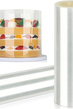 Cake Collar - 6 x 394inch/1 Roll-Transparent Acetate Cake Roll, Professional Acetate Sheets for Baking, Elegant Cake Wrapping, Edge Decorating.