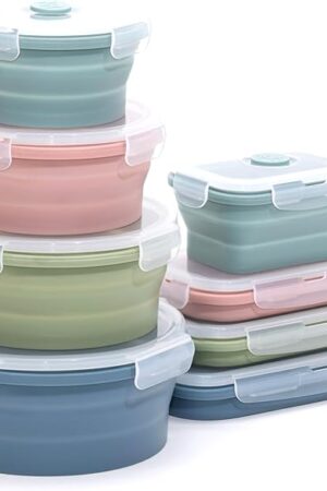 Collapsible Silicone Food Storage Container Set (INDIGO)