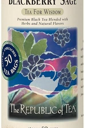 The Republic of Tea - Blackberry Sage Black Tea | 50 Tea Bags, Gourmet Black Tea