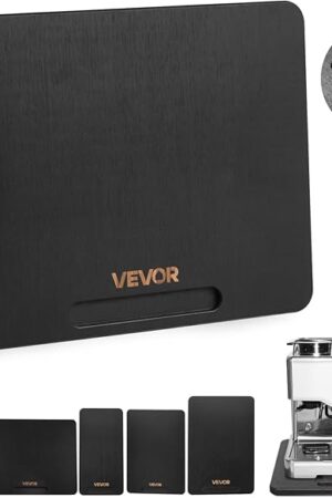 VEVOR Appliance Slider, Medium 10.5 x 13-inch, Rolling Sliding Tray with Silent Rubber Wheels & Hollow Handle, Easy to Clean, Appliance Rolling Tray for Coffee Maker, Kitchen Countertop, Black