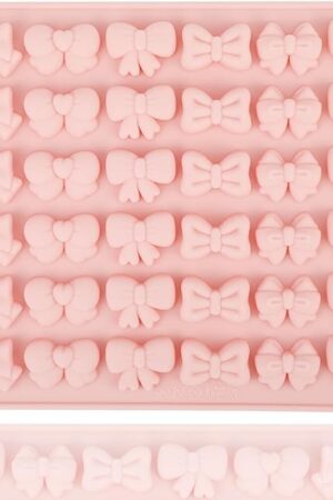 Bow Mold, Silicone Bowknot Chocolate Fondant Mold Candy Moulds for DIY Gummy Cake Pops Jelly Cookie Cupcake (Square)