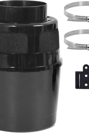 VIWINVELA Indoor Dryer Vent Kit Bucket Lint Trap Dryer Vent (Black Dryer Vent Box - No Duct Included)