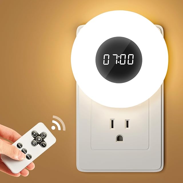 Bathroom Clock 2 PACK,10 Levels Dimmable+3 Light Colors+Remote Aora Night Light+Shower Clock for Bathroom Night Light, 90Lumen Bathroom Wall Clock+Shower Timer+Bathroom Clocks Wall Aora Night Light