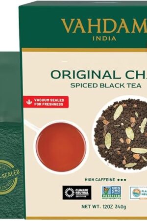 VAHDAM Masala Chai Tea - Loose Leaf 170+ Cups (340g/12oz) Blend of Black Tea with Cinnamon, Cardamom, Cloves & Black Pepper | Vacuum Sealed Pack
