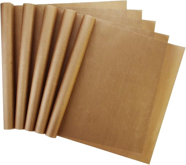 5 Pack Non Stick Teflon Sheet, Bantoye 16 x 24" PTFE Transfer Sheet Heat Resistant Craft Mat for Heat Press