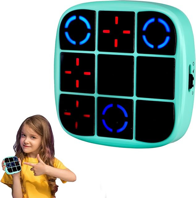 The WIOR Electric Bolt Game, 4-in-1 Handheld Puzzle Game Console Electronic Board Games for Educational and Memory Growth, Portable Travel Games for Kids Adults Road Trip Activities Gifts