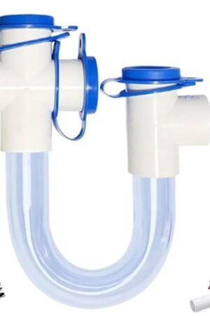 3/4 Clear PVC Condensate Trap P Trap With Cleaning Brush, PVC Trap With Easy Clean Ports Essential Component To Ensure Optimal Performance Of Your HVAC System. ECWB