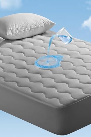 Elegear Queen Cooling Mattress Pad for Hot Sleepers, Waterproof Cold Mattress Topper with TriSupport 3D Tech Balanced Support & Enhanced Breathability, Soft Fluffy Bed Protector Deep Pocket Up to 16"