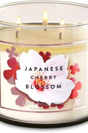 Bath and Body Works JAPANESE CHERRY BLOSSOM 3-Wick Candle 14.5 Ounce