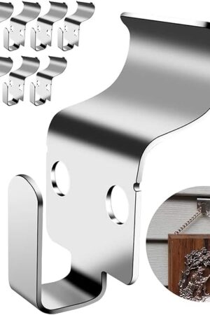 Vinyl Siding Hooks SS, Hold Up to 30lbs Siding Hooks for Hanging Outdoor, No Drilling Vinyl Siding Clips,Easy Install Rustproof Siding Clips to Hang Things for Holiday Lights, Home Decor 10 Pack