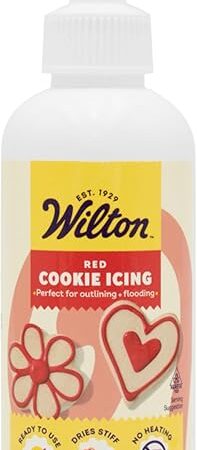 Wilton Cookie Icing, Fast-Drying Squeeze Bottle Icing for Decorating Sugar Cookies & Gingerbread, 7.5 oz., Red, Packaging May Vary