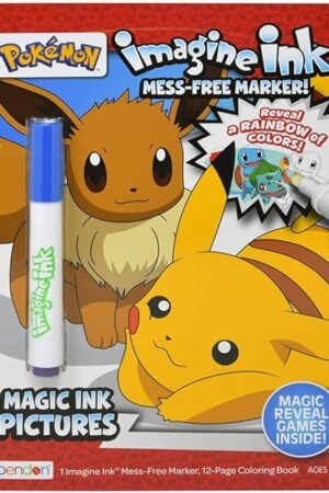 The Pokemon Imagine Ink Magic Coloring Book | Party Favors With Marker Mess Free Activity Book for Kids | Ideal Gifts for All Ages, Boys & Girls