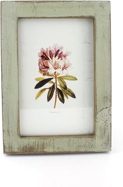 4x6 Inches Simple Rectangular Desktop Family Picture Photo Frame with Glass Front (Green)