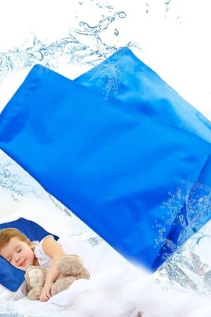 Cooling Pad Mat for Pillow - Cold Injuries Relief, Perfect for Night Sweats, Migraines, Fevers, Hot Flashes - Reusable (Blue)
