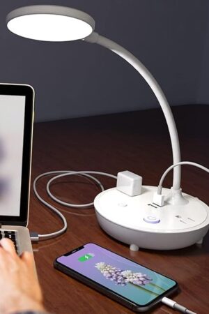 Bodun LED Desk Lamp White Table Lamp