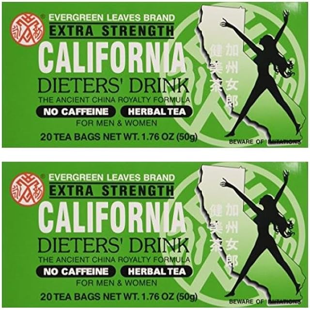 California Dieters' Drink Extra Strength Tea (Pack of 2 20-Count Boxes)