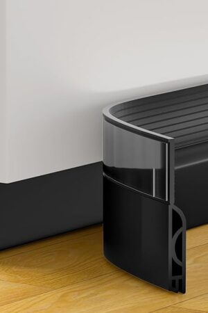 Door Draft Stopper, Door Sweep for Bottom of Door, Weather Stripping Door Seal, Under Door Gap Filler, Under Door Draft Blocker Soundproof/Insulator, Door stoppers (Black, 39‘’)
