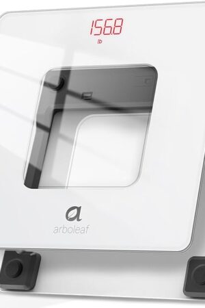arboleaf Scale for Body Weight, High-Precision Digital Bathroom Scale with LED Display, Sleek & Durable, 400lb Capacity for Home Use