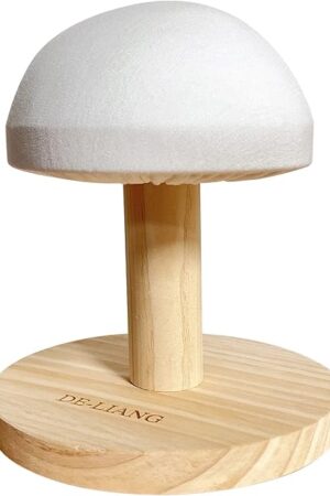 Bra Wooden Ironing Board Mini Iron Padded Sleeve Pillow Board Stool with Round Base for Small Table top Pressing pad ham, Long-7.1 Inch, (DLIB50-BEIGE)