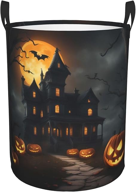 Halloween Horror Print Laundry Basket(Various Patterns),Clothes Hamper Stands Up Well,Easy To Store Laundry Basket.
