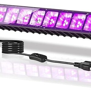40W Waterproof Black Light Bar, LED Blacklight with 6FT Cord & Switch, IP66 Black Lights for Glow Party, Halloween, Birthday, Body Paint, Bedroom, Classroom, Each Light Up 24x24ft, 1 Pack