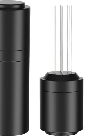 WDT Espresso Distribution Tools Espresso Stirrer Tool WDT Coffee Distributor for Barista Espresso Machine Accessories 9*0.35mm Espresso Grounds Stirrer with Extra 9 Replaceable Needles,Black