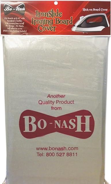Bo Nash 19-Inch-by-59-Inch IronSlide 2000 Ironing Board Cover, Silver