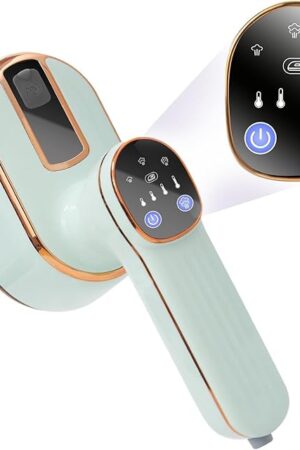 1000wTravel Steamer Mini Iron for Clothes: portable mini steam iron handheld clothing steamers travel size small hand held steam plancha a de vapor para ropa portatil travel essentials (Matcha Green)