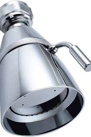 Angle Simple High Flow Shower Head, Brass Swivel Joint Adjustable Shower Sprayer, G 1/2, Chrome