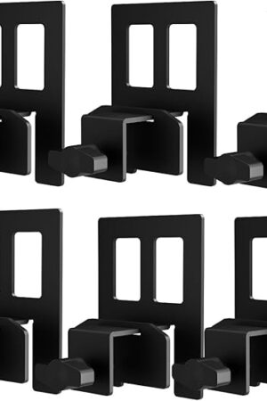 6PCS Non-Slip Mattress Grippers for Metal Bed Frames, Adjustable Anti-Slide Mattress Holder, Universal Fit Twin/Queen/King Size Beds, Black Heavy-Duty Gaskets, Easy Install