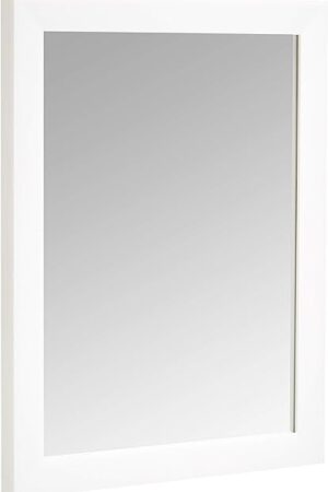 Amazon Basics Rectangular Wall Mount Mirror 16" x 20", Standard Trim, White